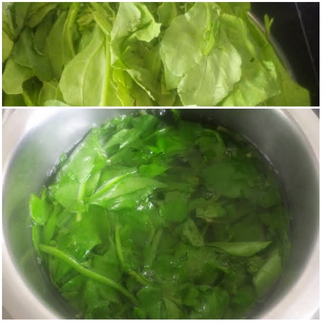 Blanch Spinach