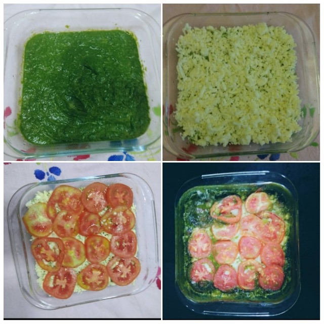 Easy Cheesy Palak Paneer Bake