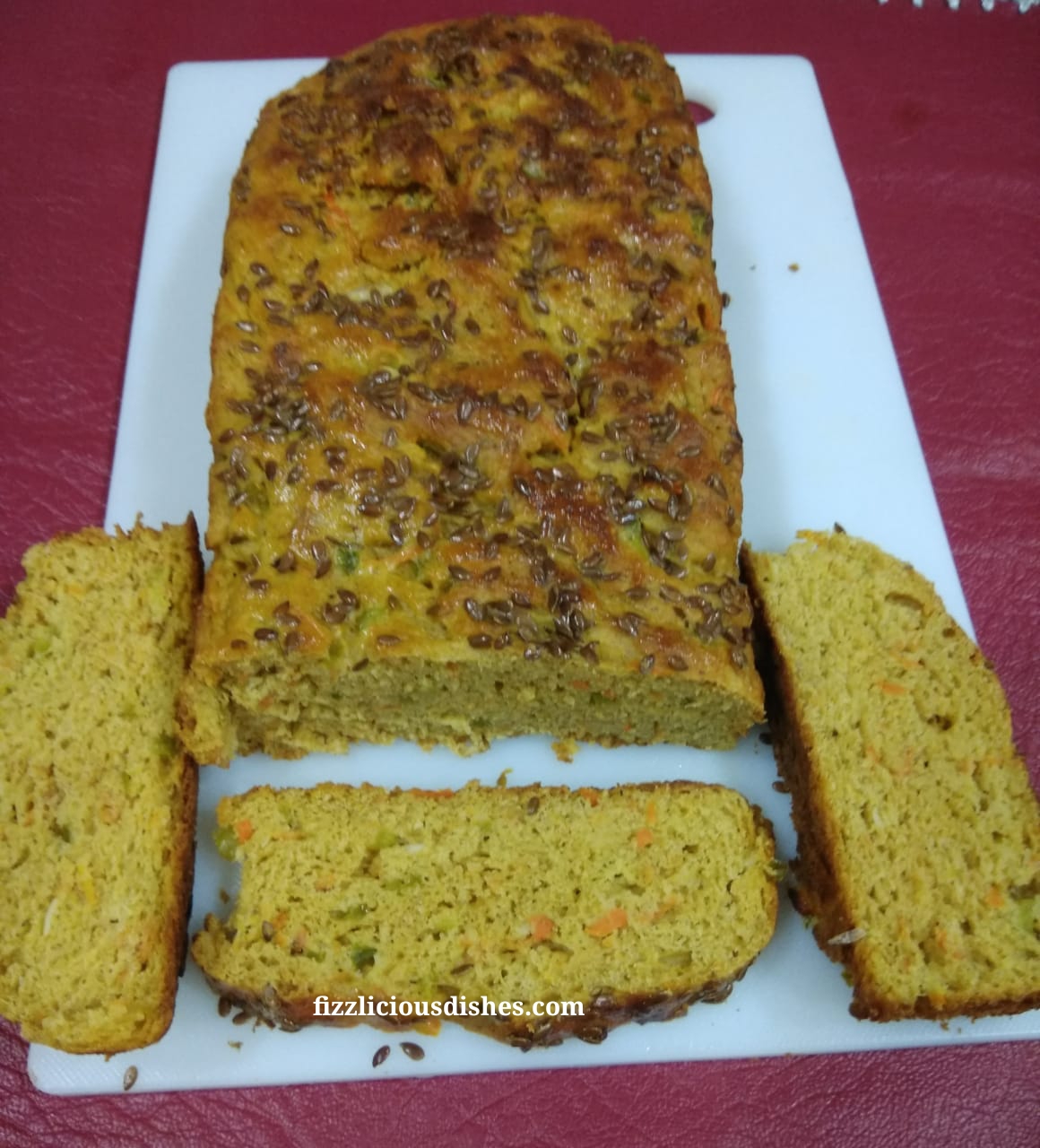Vegetable Bread made with whole wheat flour and vegetables.